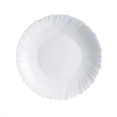 10113 - prato raso 27cm com borda branco vidro feston Arcoroc un