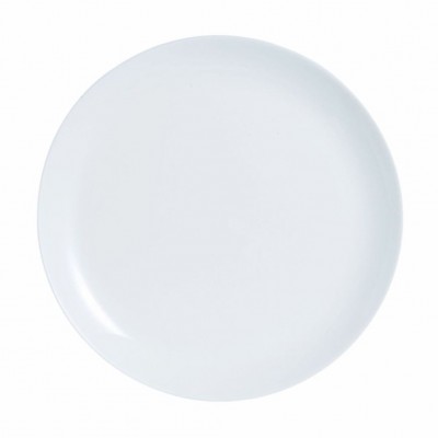 10114 - prato raso 27cm sem borda branco vidro diwali Arcoroc un