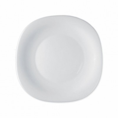 10118 - prato sobremesa 20cm quadrado sem borda branco vidro Bormioli un