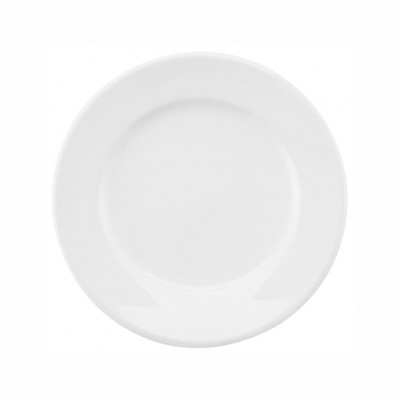 10149 - prato raso 24cm com borda branco porcelana Oxford un