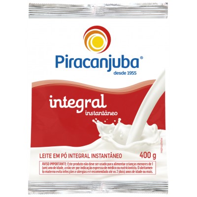 1017 - leite pó integral instantâneo 400g Piracanjuba