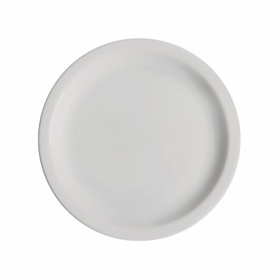 10170 - prato raso 24cm com borda branco porcelana classe única bar/hotel Germer un