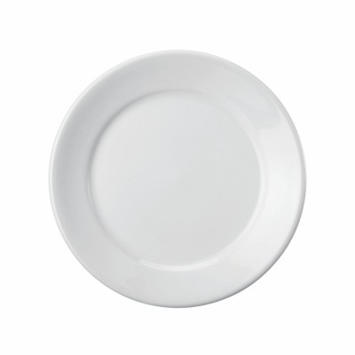 10202 - prato raso 24cm com borda branco porcelana Schmidt un