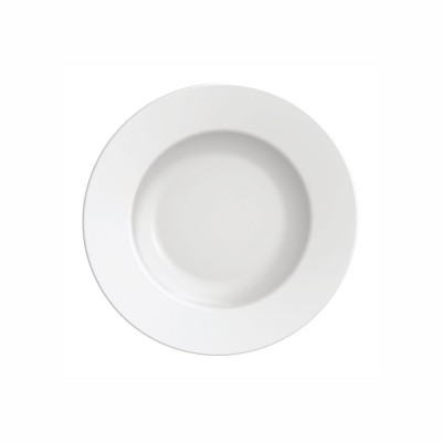 10210 - prato sobremesa 21cm com borda larga branco porcelana Elena Tramontina un