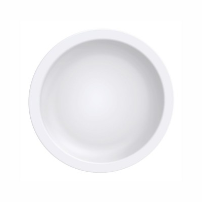 10213 - prato raso 25,4cm com borda curta branco porcelana Paola Tramontina un