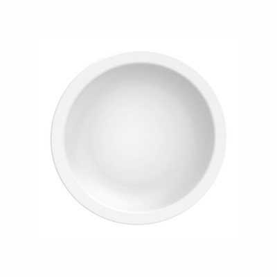 10214 - prato sobremesa 21cm com borda curta branco porcelana Paola Tramontina un