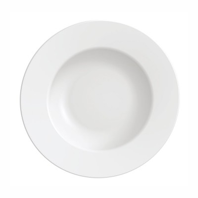 10215 - prato raso 27cm com borda larga branco porcelana Elena Tramontina un