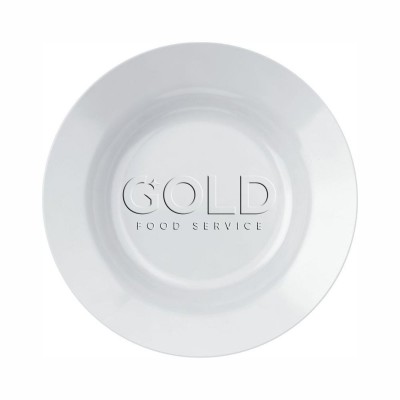 10276 - prato fundo 23cm com borda branco vidro Opaline menu un