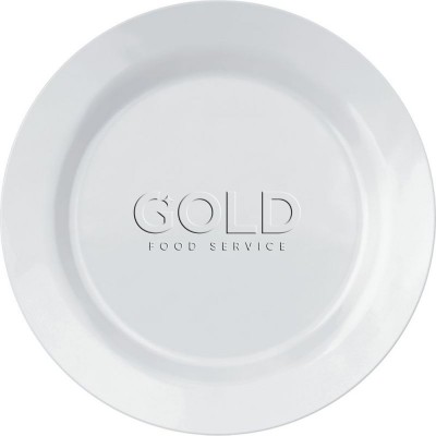 10279 - prato raso 31cm com borda branco vidro Opaline menu un