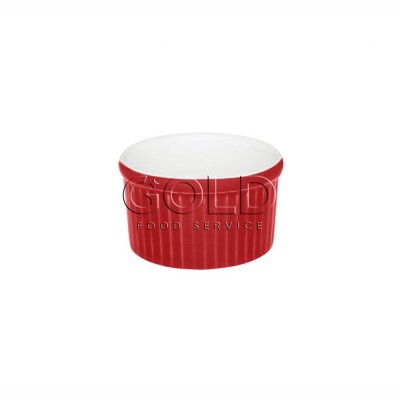 10343 - ramequim 50ml 6 x 3cm branco/vermelho porcelana Oxford un