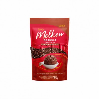 10370 - confeito de chocolate ao leite 400g granule Melken Harald