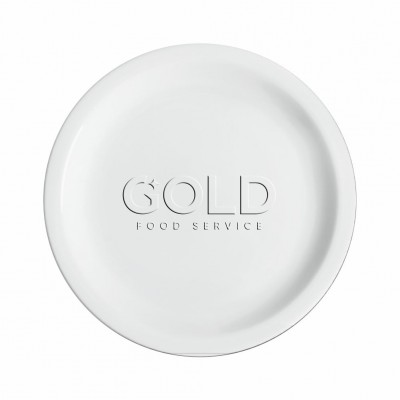 10403 - prato raso 27cm com borda peso padrão 790/800g branco porcelana Germer un