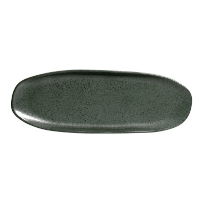 10626 - travessa refratária oval rasa 36 x 13cm verde stoneware Porto Brasil un