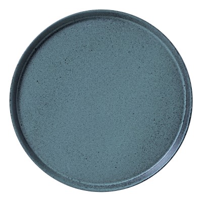 10628 - prato raso 27cm sem borda azul stoneware Porto Brasil un