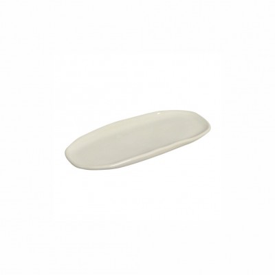 10631 - travessa refratária oval rasa mini 16,5 x 8cm bege stoneware Porto Brasil un