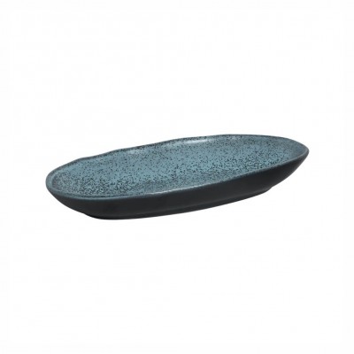 10640 - travessa refratária oval funda 32 x 16cm azul stoneware Porto Brasil un