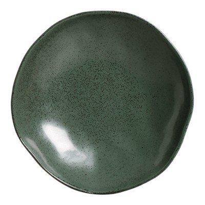 10649 - prato fundo 21,2cm sem borda verde stoneware Porto Brasil un