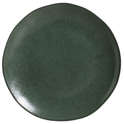 10650 - prato raso 26,5cm sem borda verde stoneware Porto Brasil un