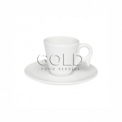 10796 - xícara de cafézinho com pires genova branco porcelana Oxford 12 x 75ml