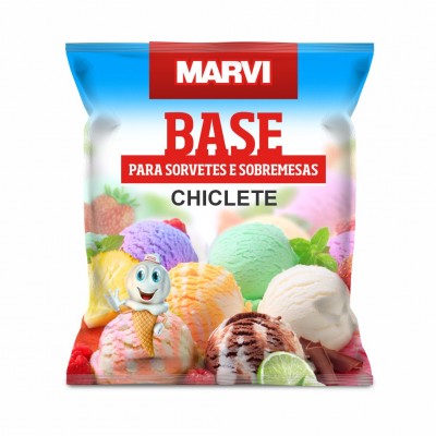 10962 - base em pó para sorvete chiclete Marvi 1kg