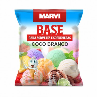 10963 - base em pó para sorvete coco branco Marvi 1kg
