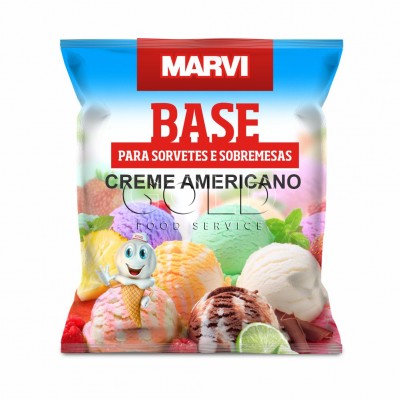10966 - base em pó para sorvete creme americano Marvi 1kg