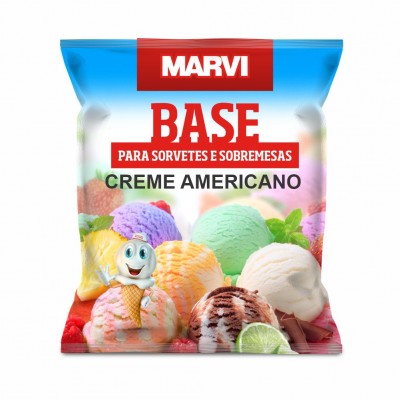 10966 - base em pó para sorvete creme americano Marvi 1kg