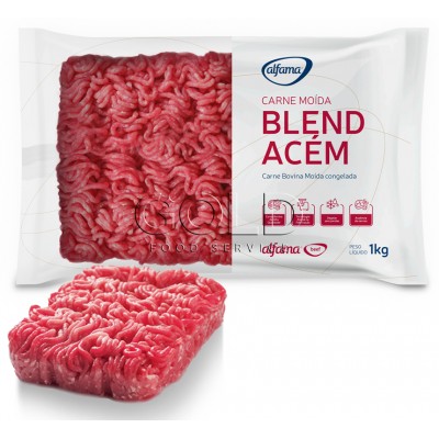 11346 - bovino - carne moída blend acem congelada pacote 1kg Alfama