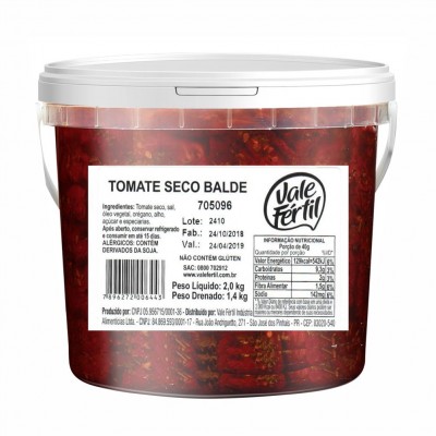 11455 - tomate seco conserva Vale Fértil balde 1,4kg