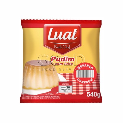 11491 - pudim com leite morango Pratik chef 540g rende 45 porções 80ml