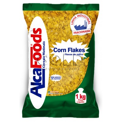 11715 - Corn Flakes flocos de milho sem açúcar Alca Foods 1kg