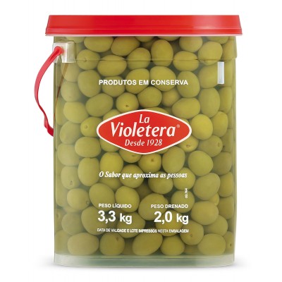 12016 - azeitona verde média La Violetera 2kg 20/24