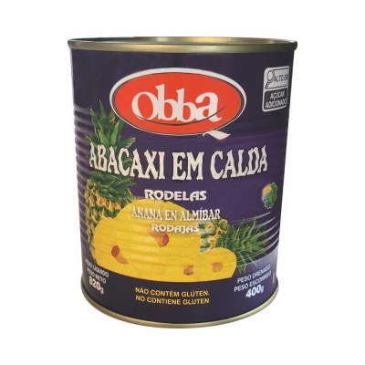 12347 - abacaxi em calda rodelas Obba 400g