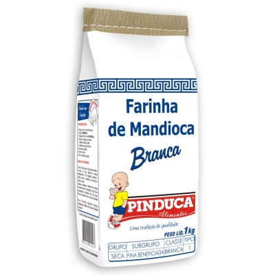 12413 - Farinha de mandioca branca 1kg papel Pinduca