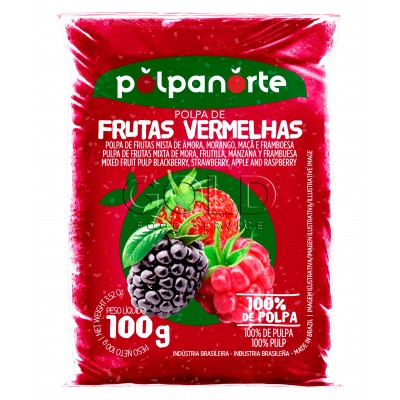 12435 - polpa de frutas vermelhas Polpa Norte 10 x 100g