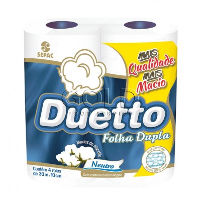 12594 - papel higiênico folha dupla Duetto 4 x 30mt