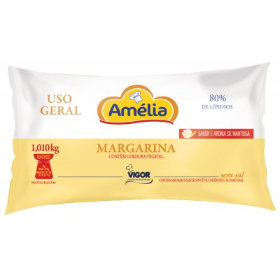 12697 - margarina sem sal 80% lipídios Amélia 1,01kg