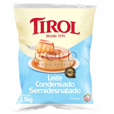 12818 - leite condensado 2,5kg semidesnatado Tirol
