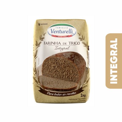 12884 - Farinha de trigo 1kg integral Famiglia Venturelli