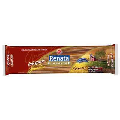 12936 - macarrão grano duro integral espaguete Renata 500g