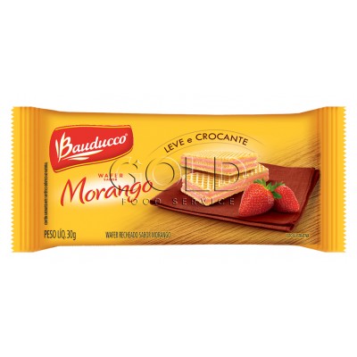 13116 - sachê biscoito wafer morango Bauducco 96 x 30g
