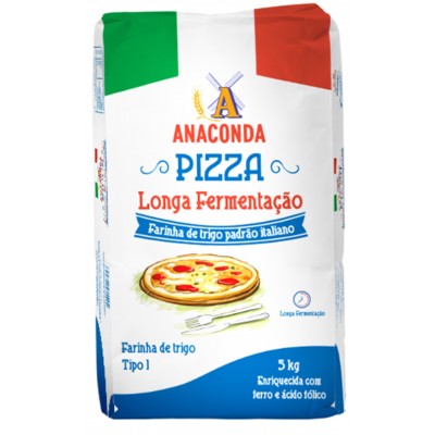 13436 - Farinha de trigo 5kg para pizza padrão italiano longa fermentação Anaconda