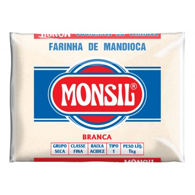 13501 - Farinha de mandioca branca 1kg plástico Monsil