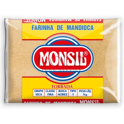 13502 - Farinha de mandioca torrada 1kg plástico Monsil