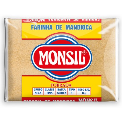 13502 - Farinha de mandioca torrada 1kg plástico Monsil
