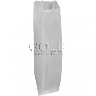 13545 - saco de papel branco para talher 6 x 23cm 500un