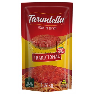 13581 - molho tomate tradicional Tarantella sachê 1,02kg