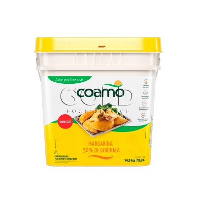 13622 - margarina com sal 50% lipídios Coamo 14,5kg