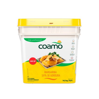 13622 - margarina com sal 50% lipídios Coamo 14,5kg