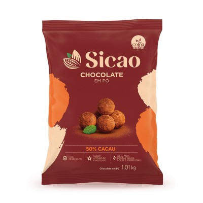 13761 - chocolate pó 50% cacau Sicao 1,01kg